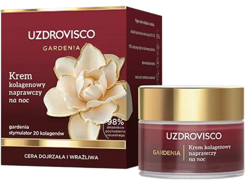 Uzdrovisco Gardenia Krem kolagenowy naprawczy na noc