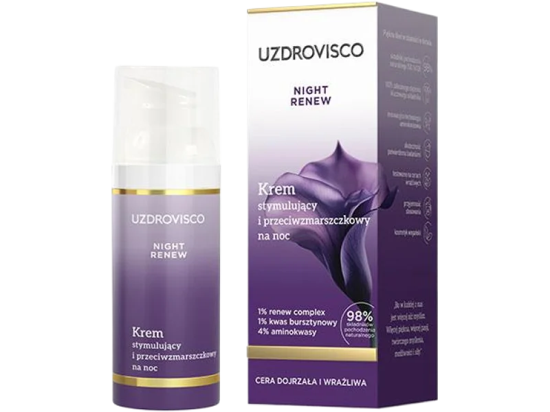 Uzdrovisco Night Renew Krem stymulujący i przeciwzmarszczkowy na noc