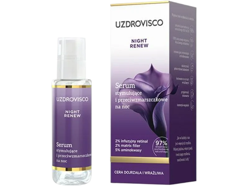 Uzdrovisco Night Renew Serum stymulujące i przeciwzmarszczkowe na noc