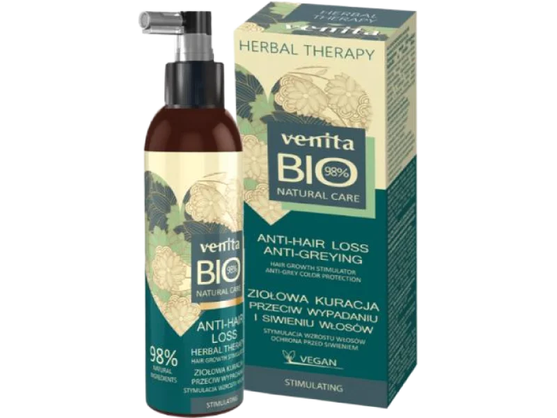 VENITA Bio Natural Care Anti Hair Loss Ziołowa kuracja przeciw wypadaniu i siwieniu włosów, płyn