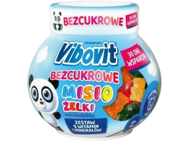 Vibovit Bezcukrowe Misio Żelki o smaku owocowym, żelki