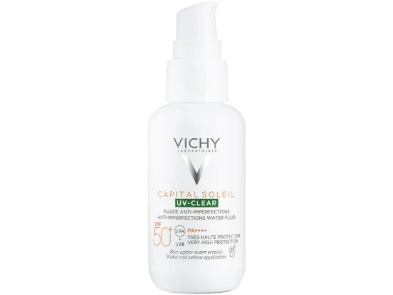 VICHY CAPITAL SOLEIL UV-Clear Fluid przeciw niedoskonałościom SPF50+