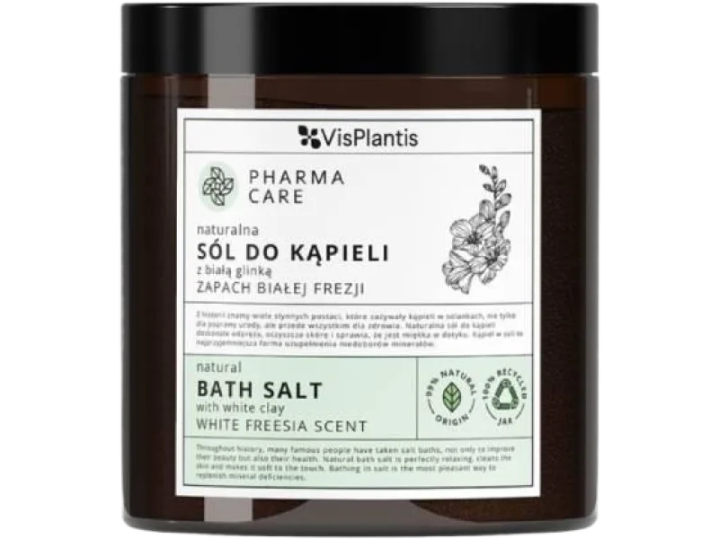 Vis Plantis Pharma Care Sól do kąpieli z białą glinką Biała Frezja, produkt sypki