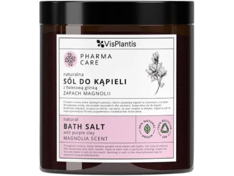 Vis Plantis Pharma Care Sól do kąpieli z fioletową glinką Magnolia, sól lecznicza