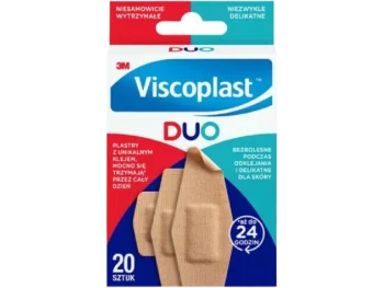 Zdjęcie produktu VISCOPLAST Duo Plastry z mocnym klejem, delikatne dla skóry, plaster