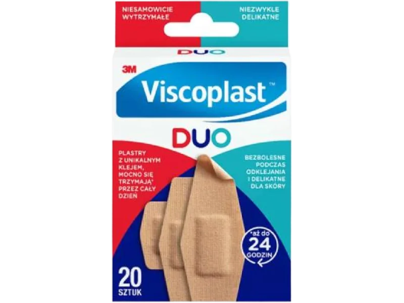 VISCOPLAST Duo Plastry z mocnym klejem, delikatne dla skóry