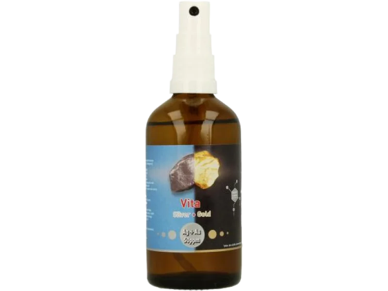 VITACOLLOIDS Vita Silver + Gold Ag + Au 50 ppm Niejonowe srebro i złoto koloidalne, spray, 50 ppm
