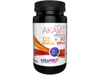 Zdjęcie produktu VITADIET Akavit Witamina D3 2000 IU + K2 100 µg, kapsułki