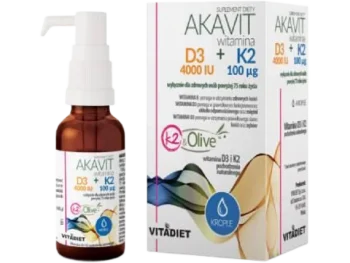 VITADIET Akavit Witamina D3 4000 IU + K2 100 µg, krople