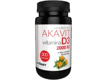 Zdjęcie produktu VITADIET Akavit Witamina D3, kapsułki miękkie, 2000 IU