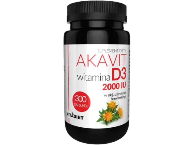 VITADIET Akavit Witamina D3, kapsułki miękkie, 2000 IU