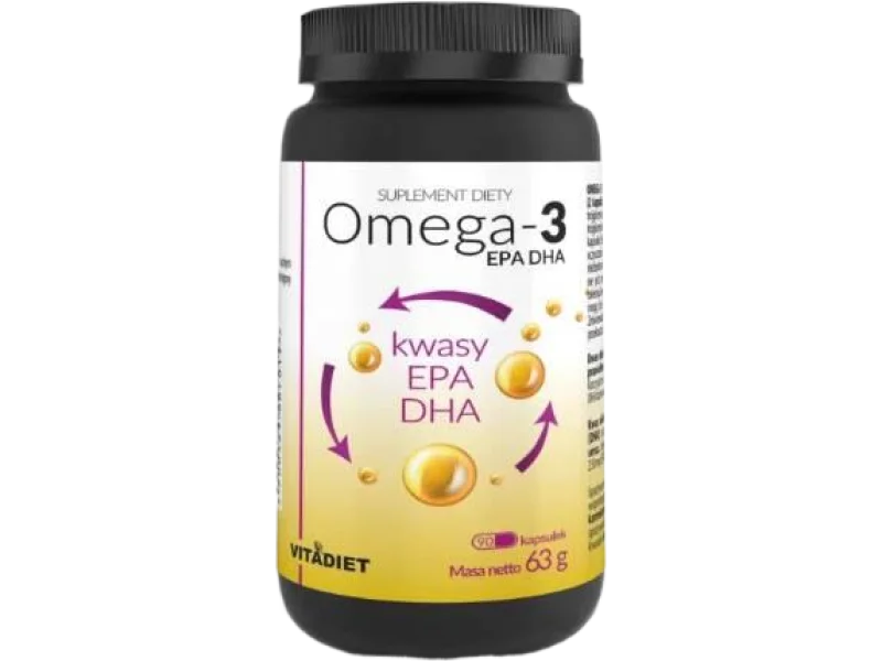 VITADIET Omega 3 EPA DHA, kapsułki miękkie