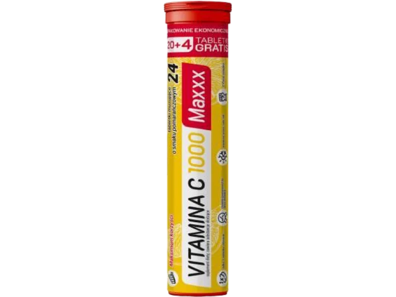 Vitamina C 1000 Maxxx, tabletki musujące, 1000 mg