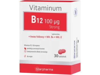 Zdjęcie produktu Vitaminum B12 100 mcg Strong + kwas foliowy i wit. E, tabletki