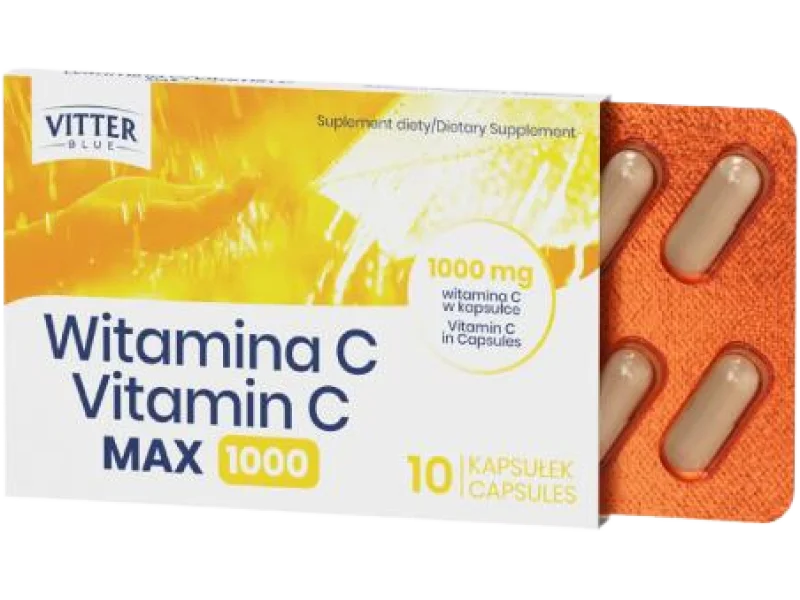 VITTER BLUE Witamina C MAX 1000mg, kapsułki, 1000 mg