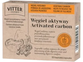 Vitter Herbs Węgiel aktywny, kapsułki twarde, 150 mg
