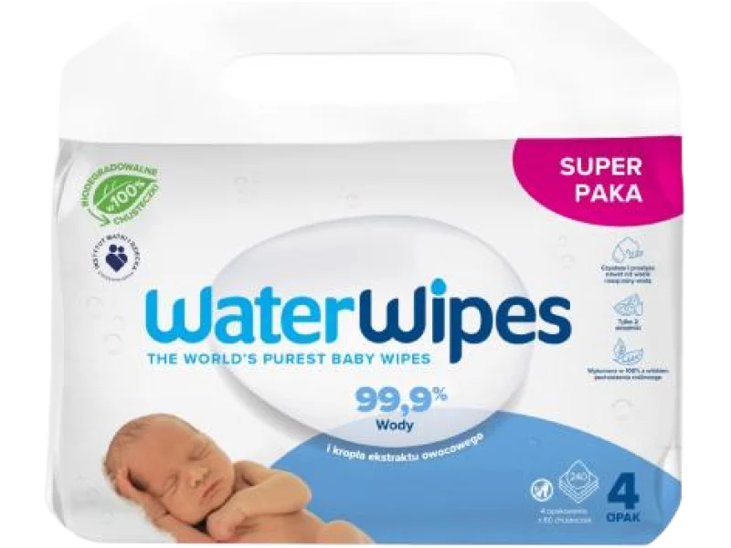 WaterWipes BIO Chusteczki nawilżane wodne