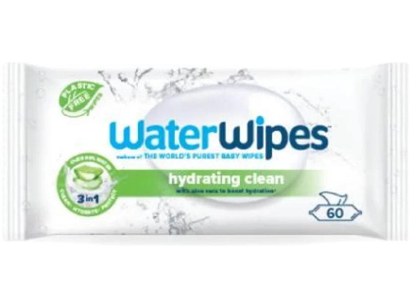 WaterWipes Hydrating Clean Chusteczki nawilżane dla dzieci z ekstraktem z aloesu