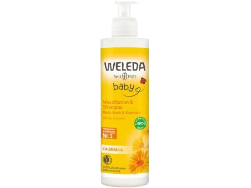 Weleda Baby Calendula Szampon i płyn do mycia ciała z nagietkiem lekarskim dla niemowląt i dzieci
