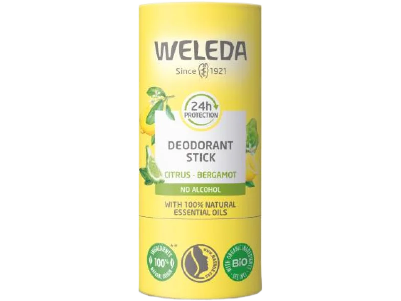 WELEDA Dezodorant cytryna-bergamotka, sztyft na skórę