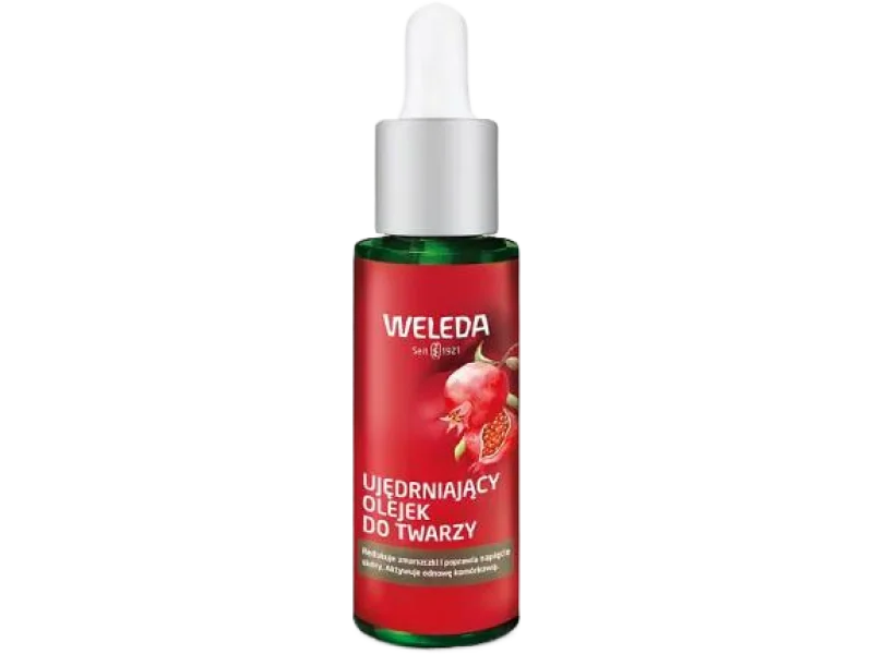 WELEDA Ujędrniający olejek do twarzy z granatem i peptydami maca
