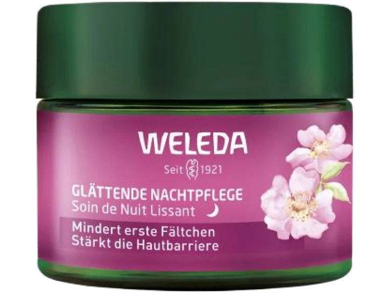 WELEDA Wygładzający krem na noc z dziką różą i białą herbatą