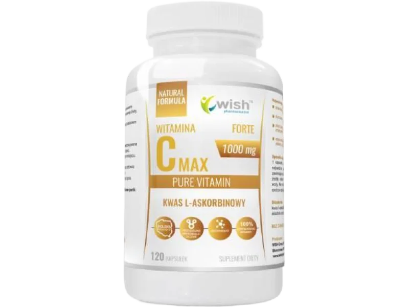 Wish Pharmaceutical Witamina C Kwas L-Askorbinowy, kapsułki, 1000 mg