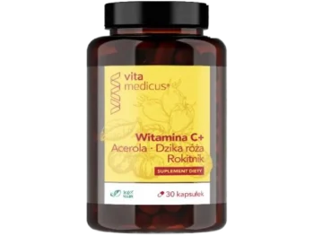 Zdjęcie produktu Witamina C+ Acerola Dzika Róża Rokitnik VitaMedicus, kapsułki