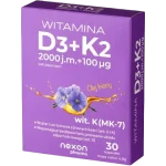 Witamina D₃ + K₂ 2000 j.m. + 100 μg, kapsułki miękkie