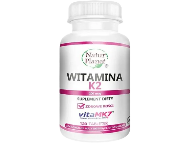 Witamina K2MK7 100mcg NaturPlanet, tabletki, 100 mcg
