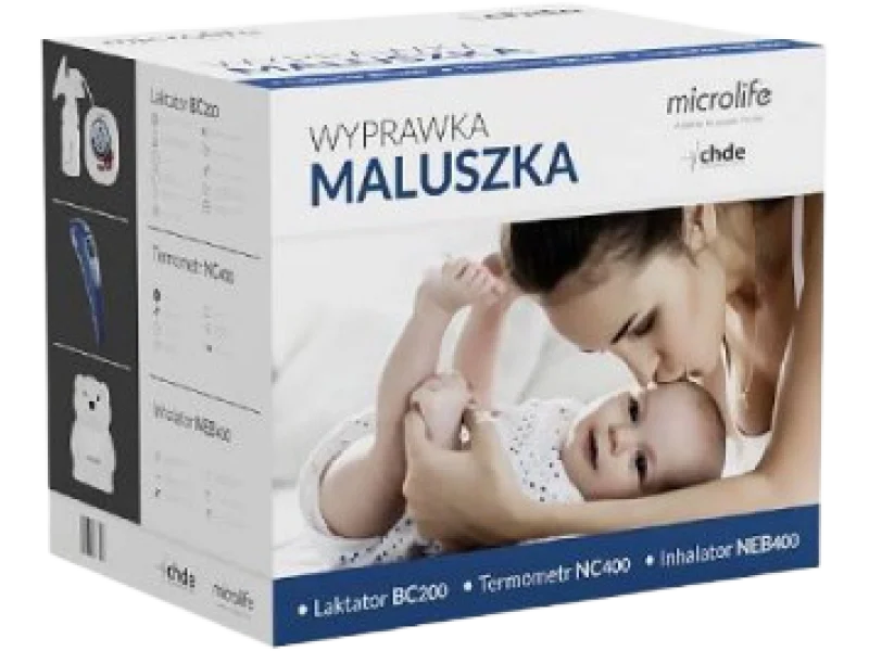 WYPRAWKA MALUSZKA MICROLIFE Laktator BC 200 + Termometr NC 400 + Inhalator NEB 400, sprzęt medyczny