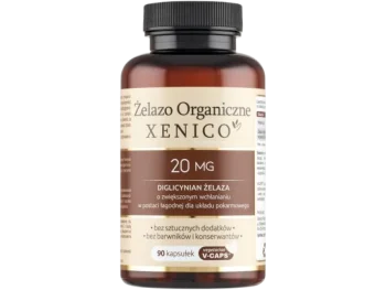 Zdjęcie produktu Xenico Żelazo organiczne, kapsułki, 20 mg