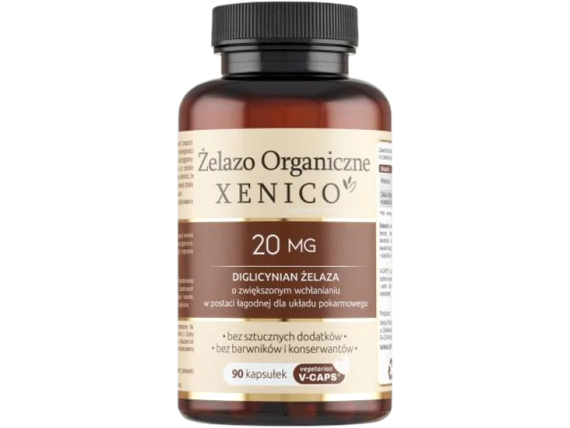 Xenico Żelazo organiczne, kapsułki, 20 mg