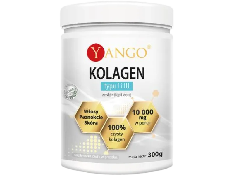 YANGO Kolagen typu I i III, proszek, 10 000 mg