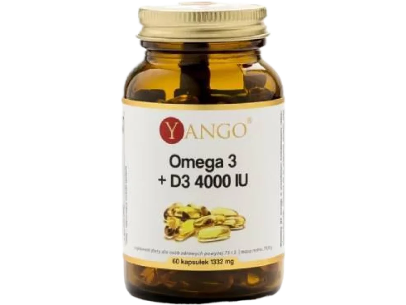 YANGO Omega 3 + Witamina D3 4000 IU, kapsułki