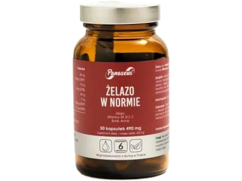 YANGO Panaseus Żelazo w normie, kapsułki, 14 mg
