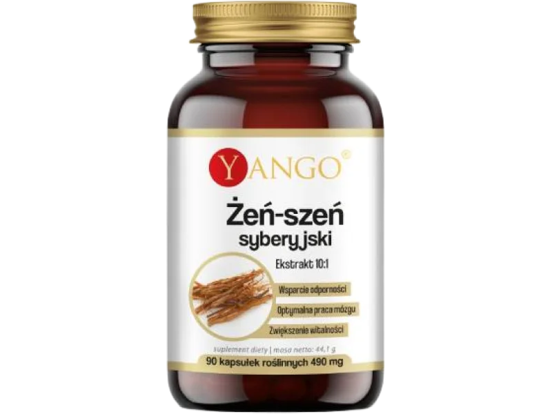 YANGO Żeń-szeń syberyjski ekstrakt 10:1, kapsułki, 400 mg