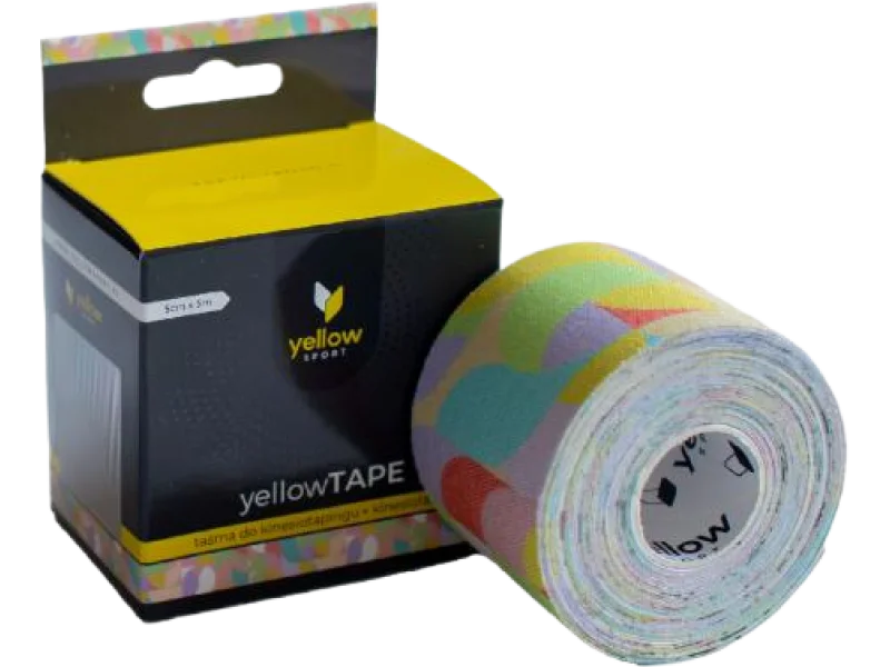 YellowTAPE Taśma do kinesiotapingu pastelowy abstrakt, taśma kinezjologiczna
