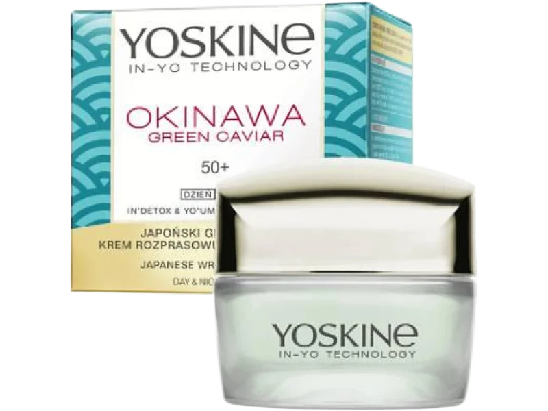 YOSKINE Okinawa Green Caviar 50+ Japoński glow-lifting Krem rozprasowujący zmarszczki na dzień i noc