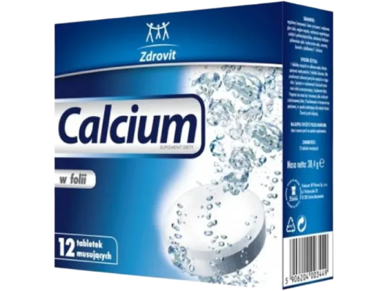 Zdrovit Calcium, tabletki musujące, 180 mg