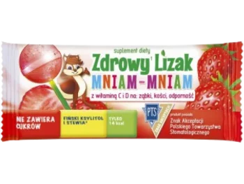 Zdrowy Lizak MNIAM-MNIAM truskawka