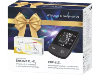 Zdjęcie produktu Zestaw Automatyczny cyfrowy ciśnieniomierz naramienny DBP-6191 + DeKavit D3+K2