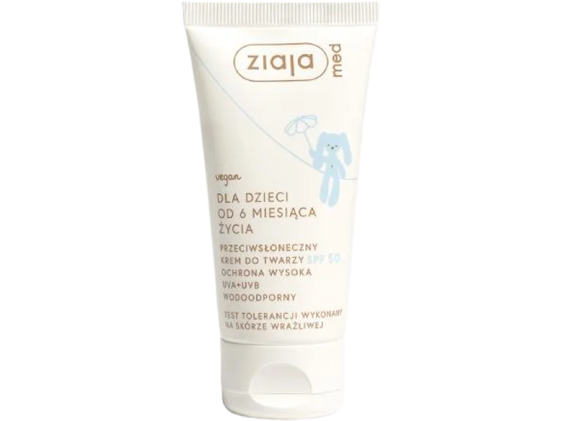 ZIAJA MED Dla Dzieci Przeciwsłoneczny krem do twarzy SPF 50 wodoodporny