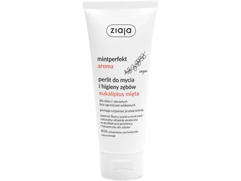 ZIAJA Mintperfekt Aroma Perlit do mycia i higieny zębów eukaliptus mięta, pasta do jamy ustnej