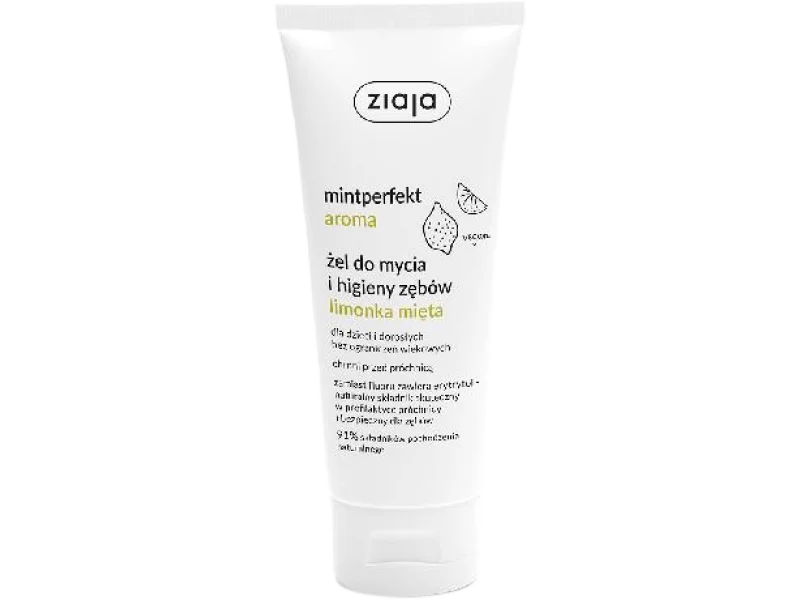 ZIAJA Mintperfekt aroma Żel do mycia i higieny zębów limonka-mięta, żel