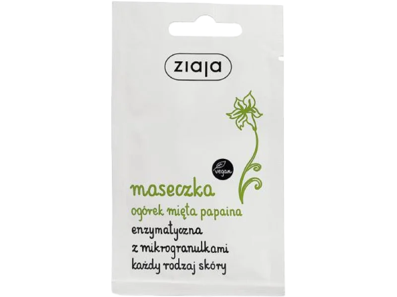 ZIAJA OGÓREK MIĘTA Maseczka enzymatyczna, maska