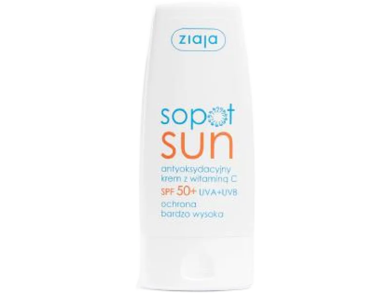 ZIAJA SOPOT SUN Krem antyoksydacyjny z witaminą C SPF50+ UVA + UVB
