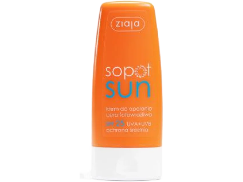 ZIAJA SOPOT SUN Krem do opalania cera fotowrażliwa SPF25