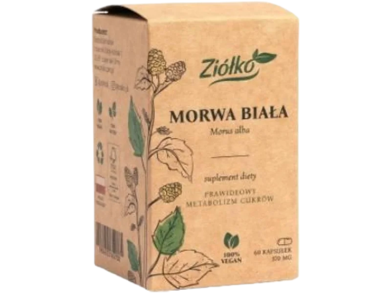 Ziółko Morwa biała, kapsułki, 370 mg