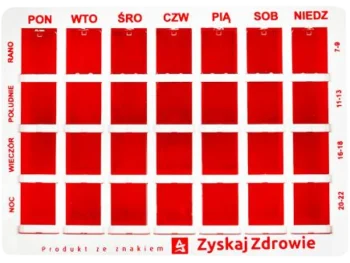 Zdjęcie produktu ZYSKAJ ZDROWIE Kasetka do dawkowania leków tygodniowa, sprzęt medyczny